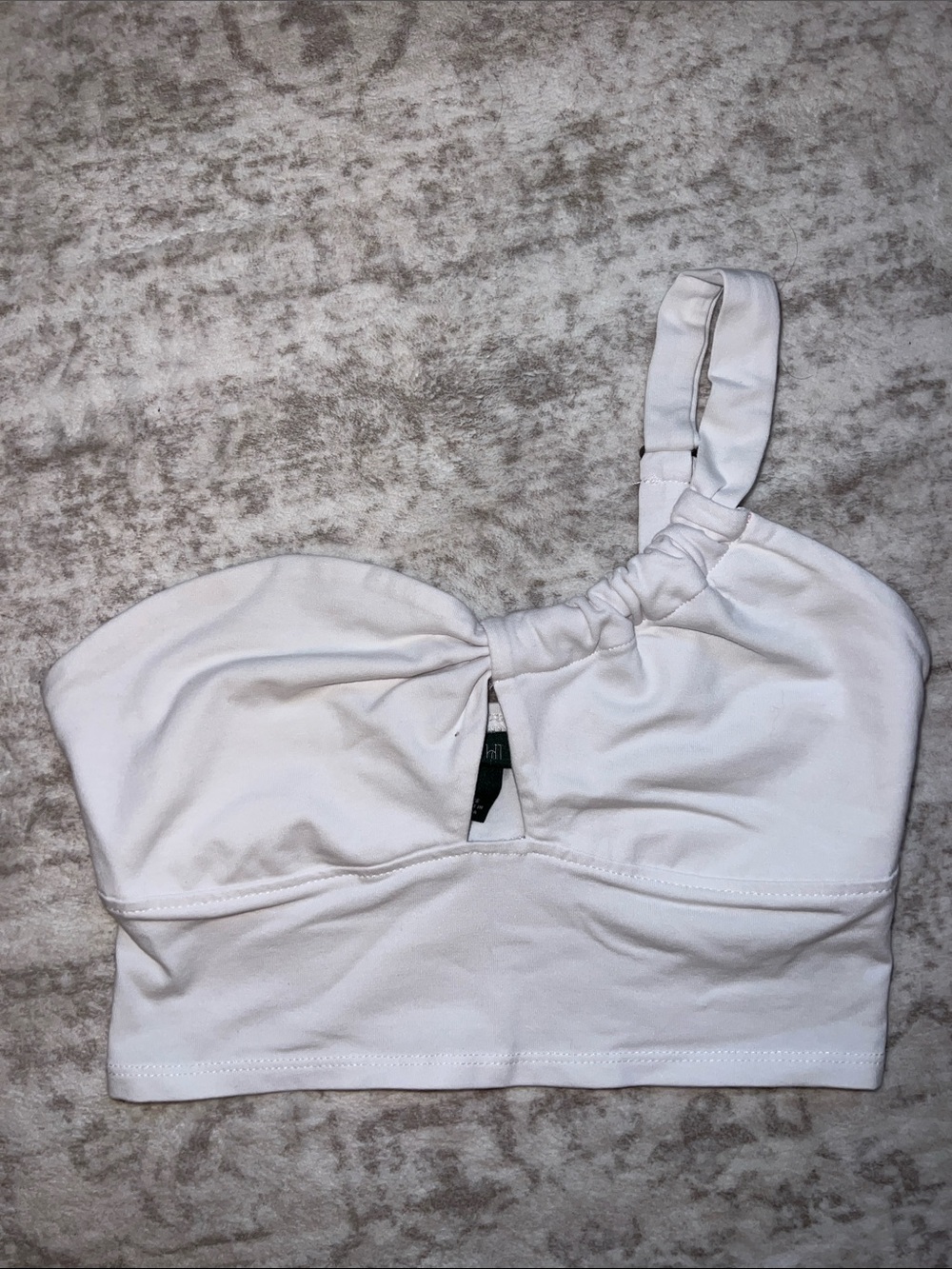wild fable White One-Shoulder Bralette crop top